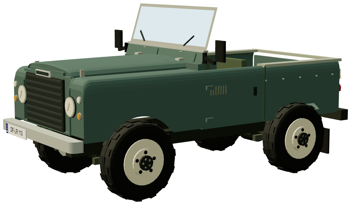 Series III Santana 6cyl Diesel 88″ — three-quarter view, registry 3D render