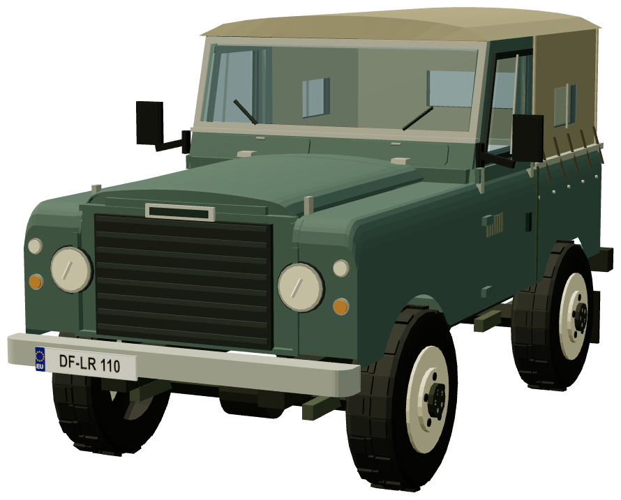Series III Santana 6cyl Diesel 88″ — front three-quarter render