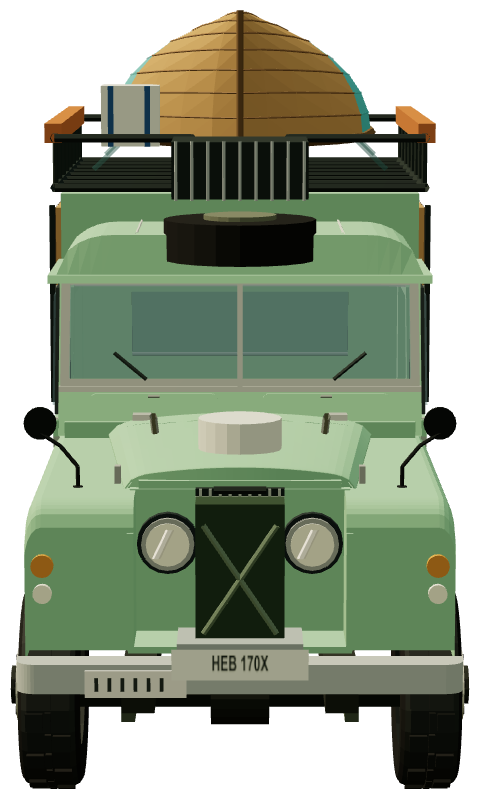 Cook on the Wild Side gastro-wagon — front view, registry 3D render