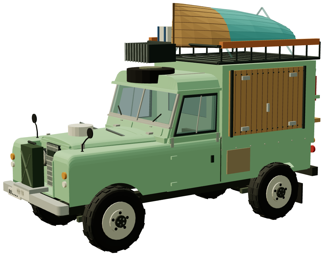 Cook on the Wild Side gastro-wagon — three-quarter view, registry 3D render