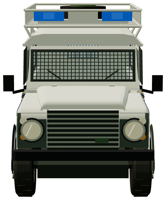 Croatian Police Defender 110 — front view, registry 3D render