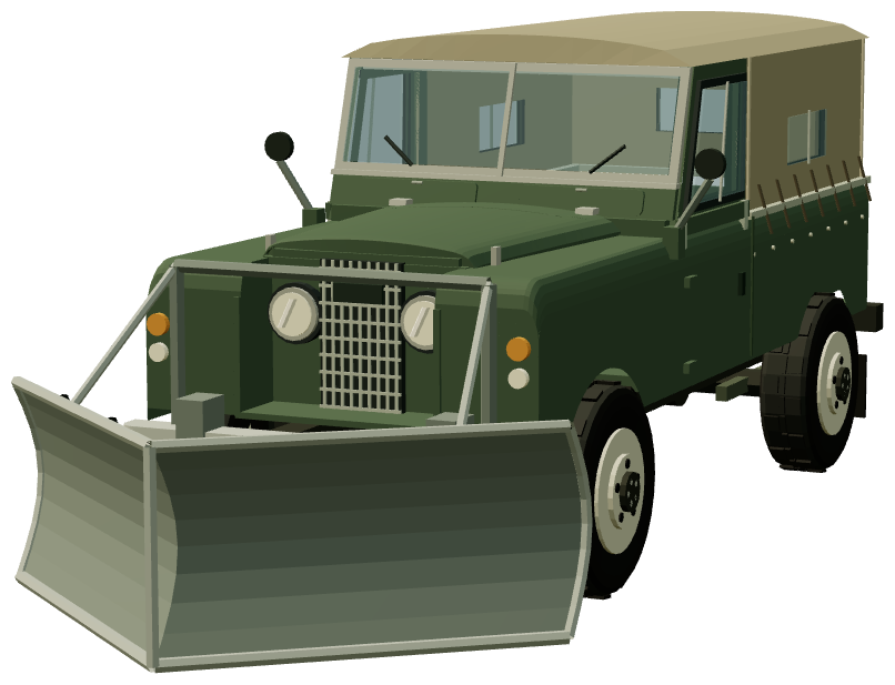 Cuthbertson Snowplough — front three-quarter view, registry 3D render