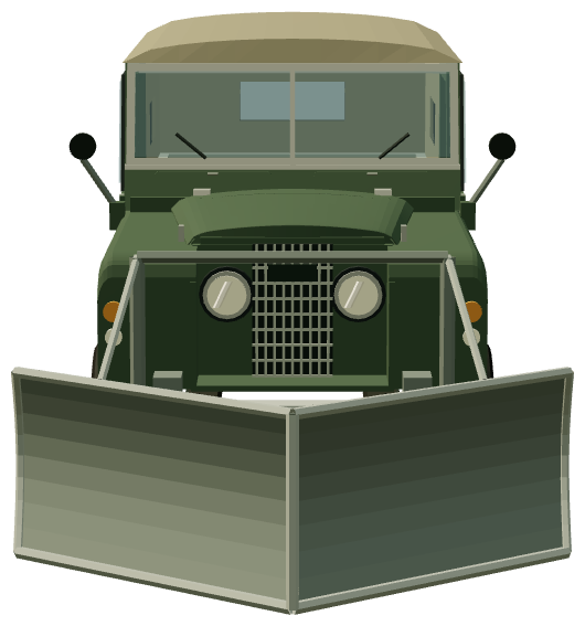Cuthbertson Snowplough — front view, registry 3D render