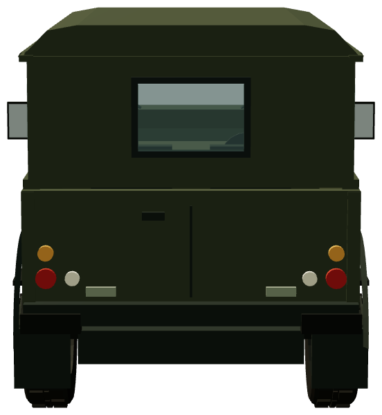 Czech Army Defender 90 Station Wagon Observer — rear view, registry 3D render