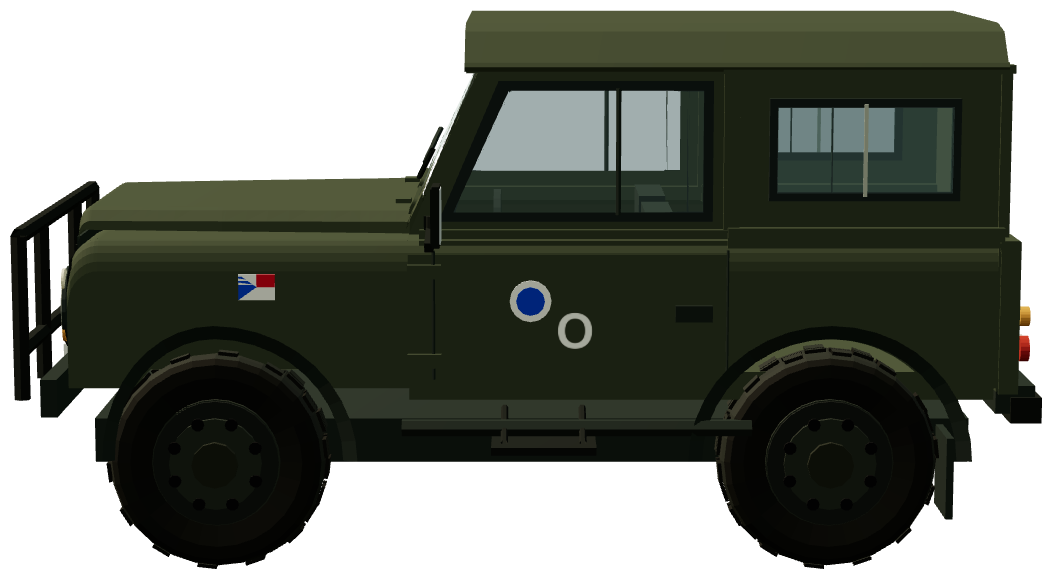 Czech Army Defender 90 Station Wagon Observer — side view, registry 3D render