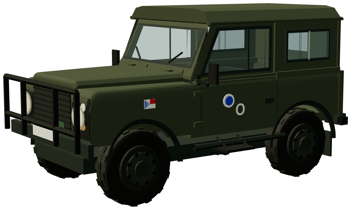 Czech Army Defender 90 Station Wagon Observer — three-quarter view, registry 3D render