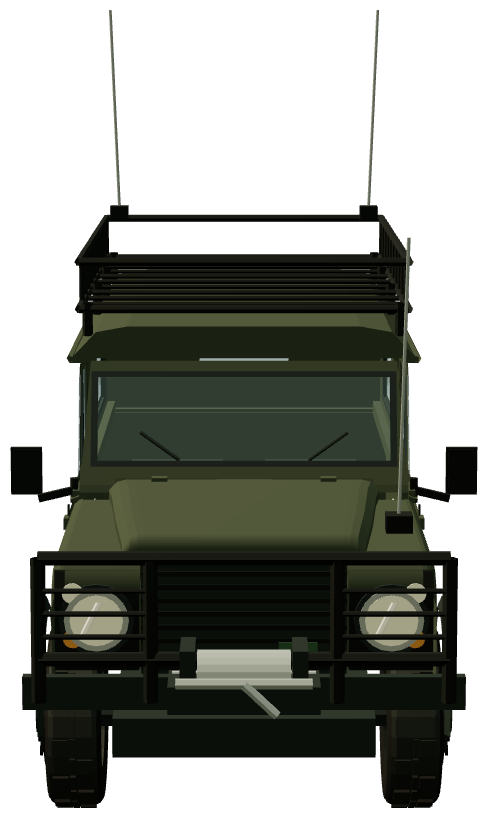 Czech Airborne Defender 110 Command Post — front view, registry 3D render
