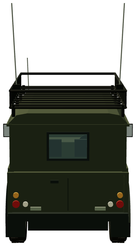 Czech Airborne Defender 110 Command Post — rear view, registry 3D render