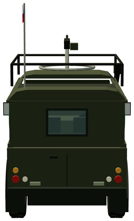 Czech Army Armoured Defender 110 Mk.2 — rear view, registry 3D render