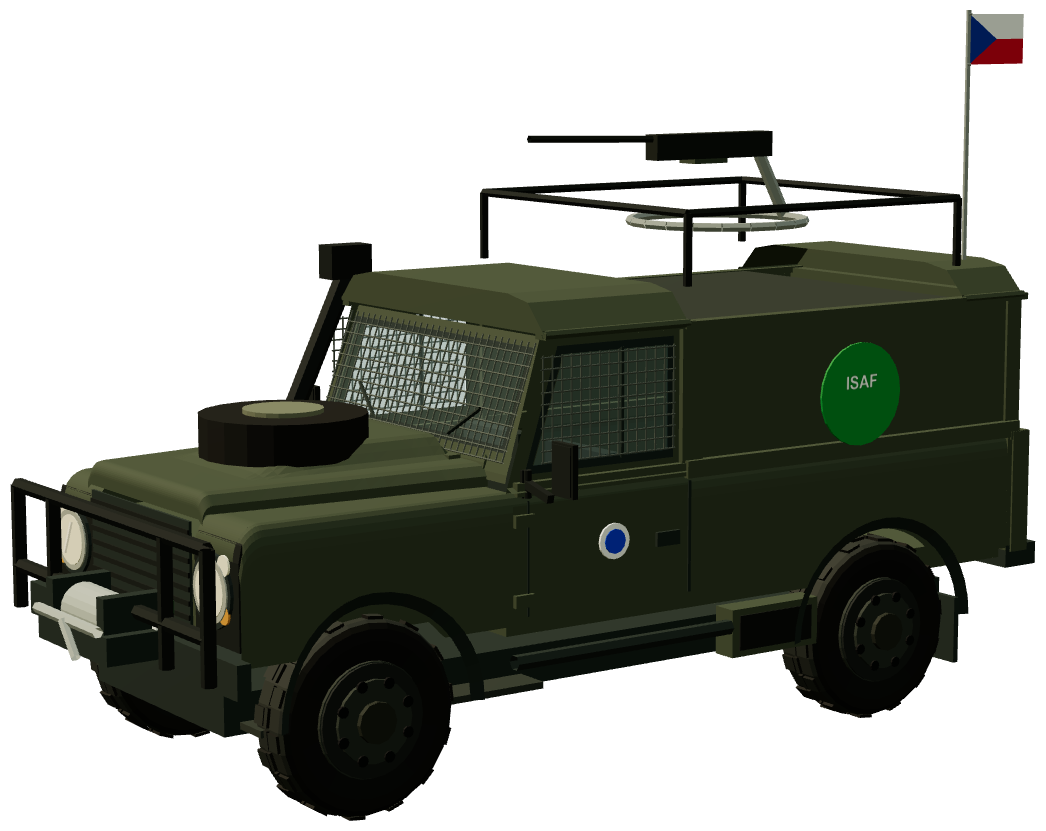 Czech Army Armoured Defender 110 Mk.2 — three-quarter view, registry 3D render