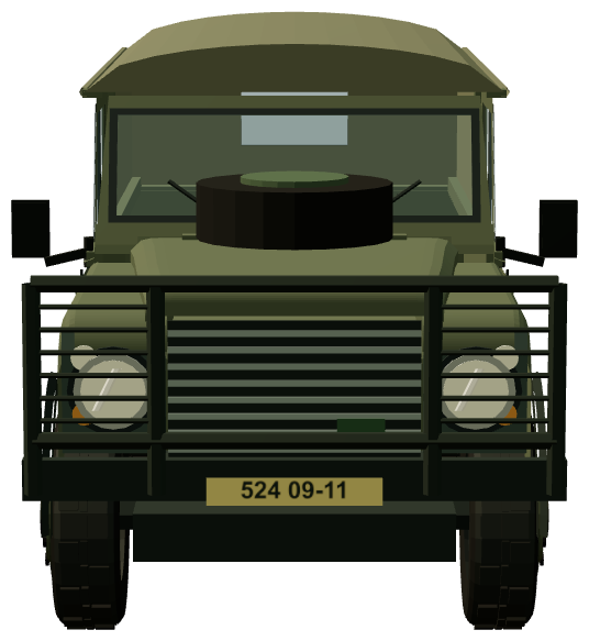 Czech Army Defender 110 — front view, registry 3D render