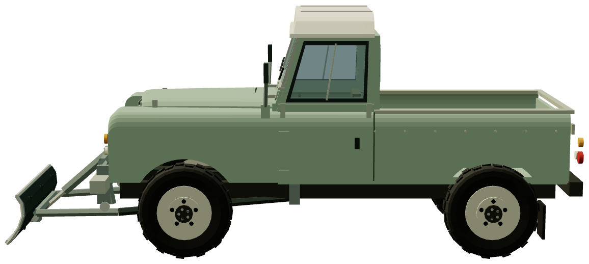 Dale Bull-Angledozer — side view, registry 3D render