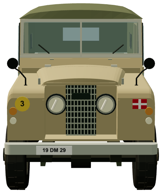 DANCON UNFICYP Series II 109 (Cyprus 1960s) — front view, registry 3D render