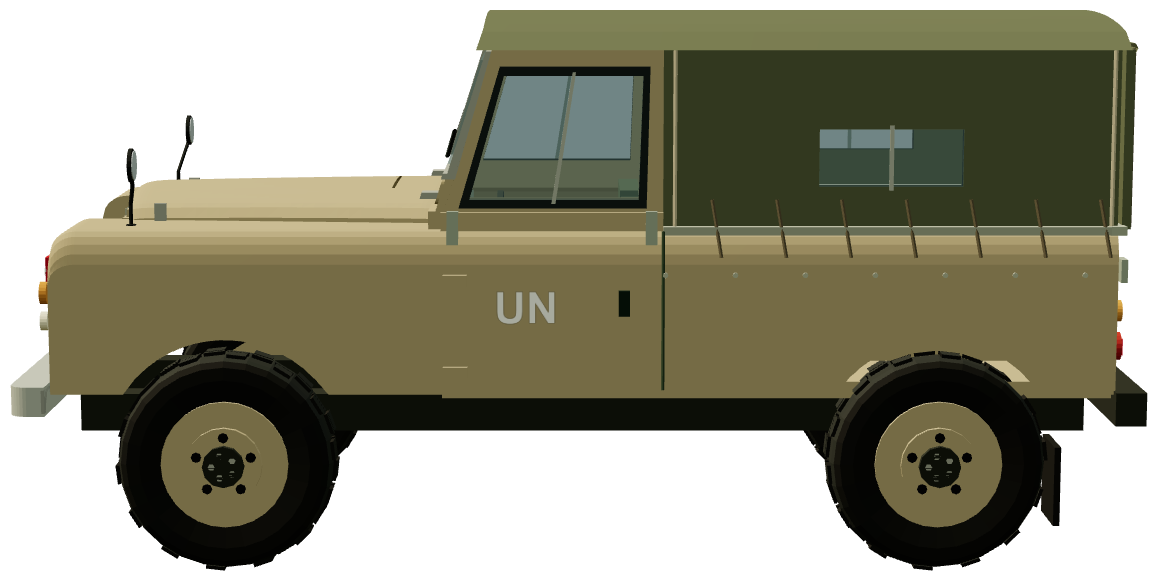 DANCON UNFICYP Series II 109 (Cyprus 1960s) — side view, registry 3D render