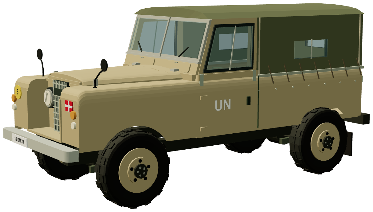 DANCON UNFICYP Series II 109 (Cyprus 1960s) — three-quarter view, registry 3D render