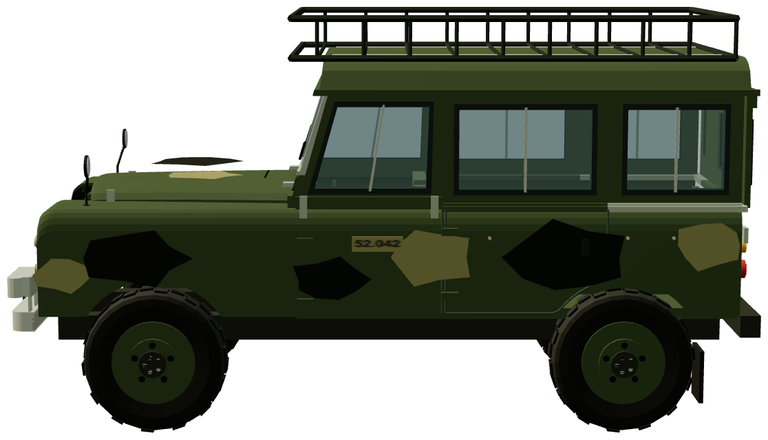 Danish Army 109 Commander’s Caravan — side view, registry 3D render