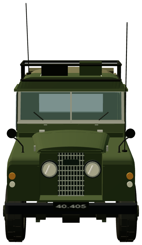 Danish Army 109 TACP — front view, registry 3D render