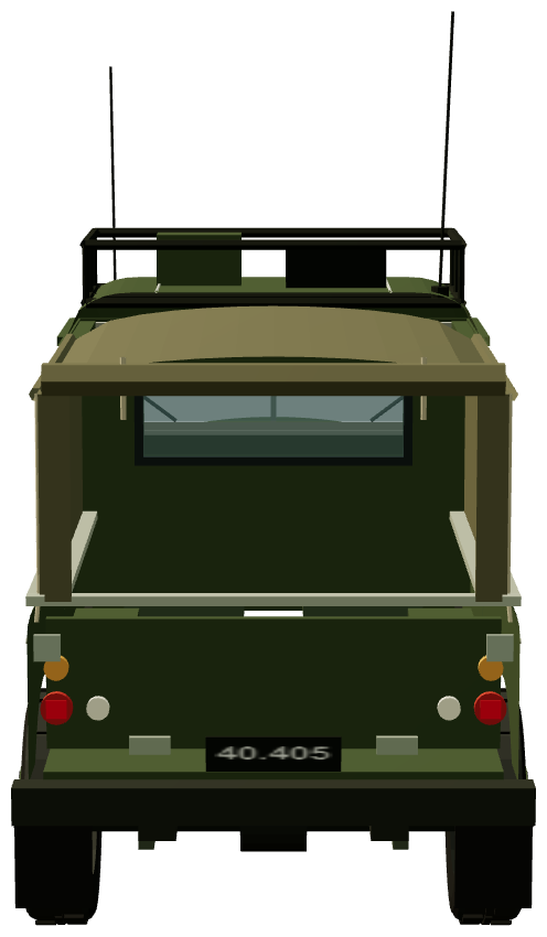 Danish Army 109 TACP — rear view, registry 3D render