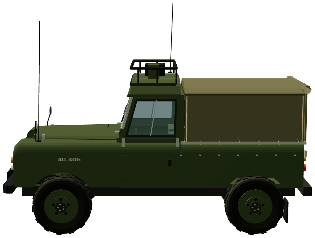 Danish Army 109 TACP — side view, registry 3D render