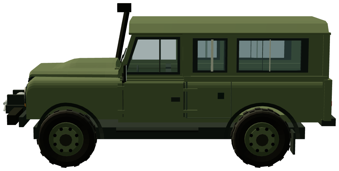 Danish Army Defender 110 Communications — side view, registry 3D render