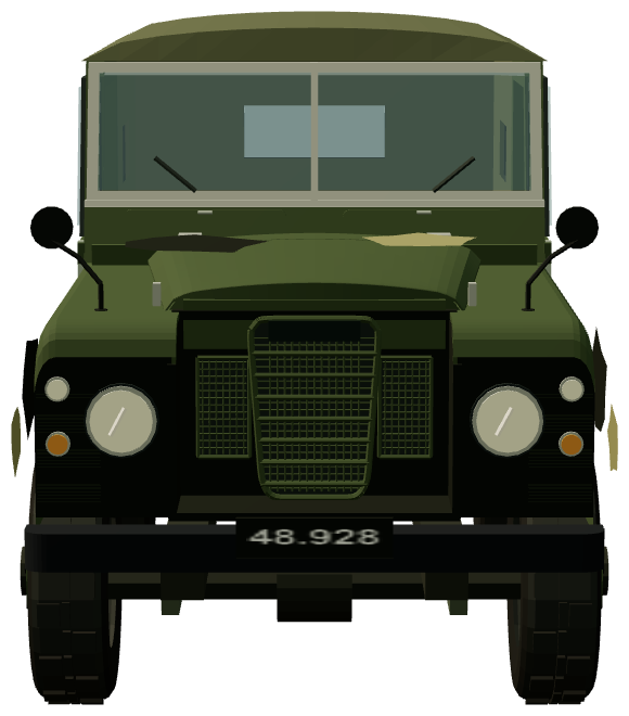 Danish Army 88 General Service — front view, registry 3D render
