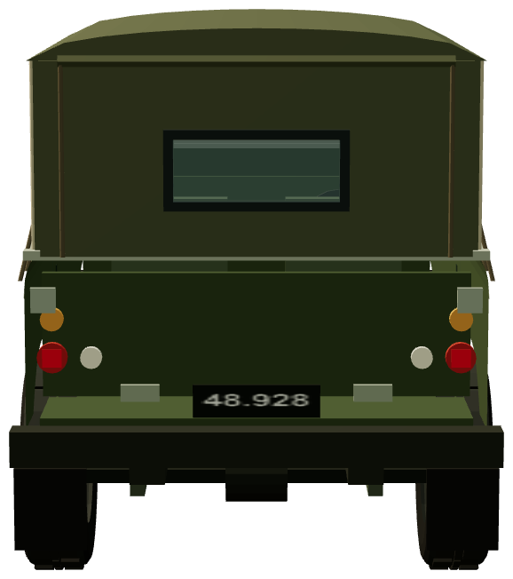 Danish Army 88 General Service — rear view, registry 3D render