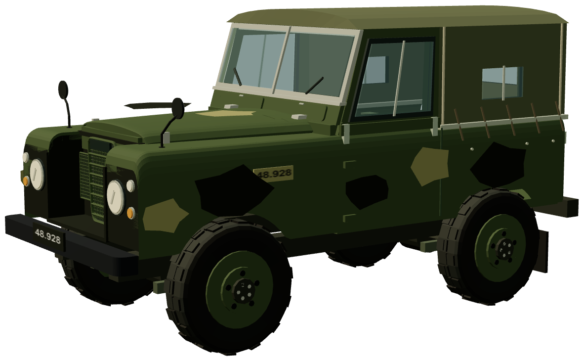 Danish Army 88 General Service — three-quarter view, registry 3D render