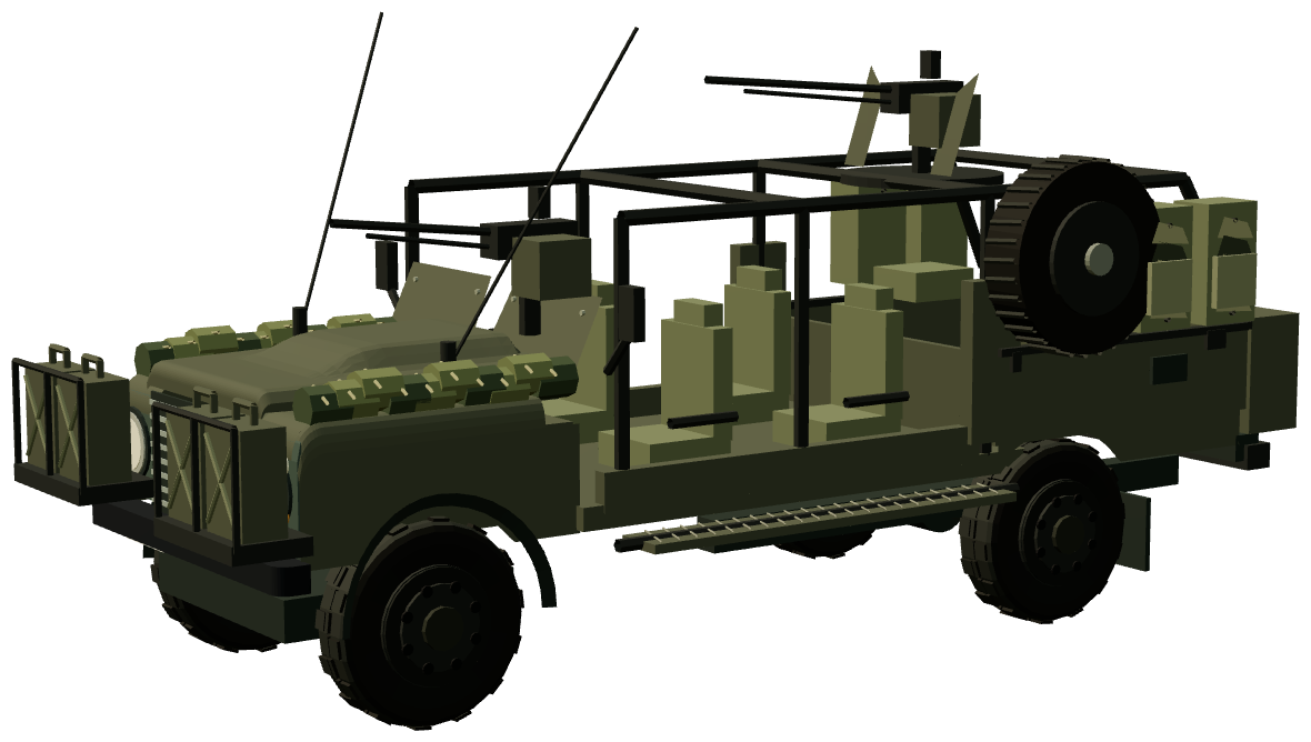 Defender 130 Kajman — three-quarter view, registry 3D render
