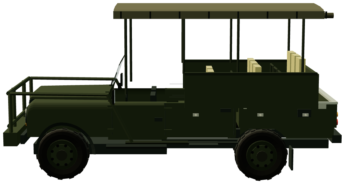 Defender 130 Safari — side view, registry 3D render