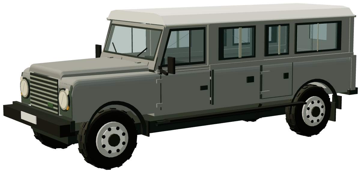Defender 147 Stretch — three-quarter view, registry 3D render