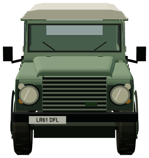 Defender 130 Hi-Cap — front view, registry 3D render