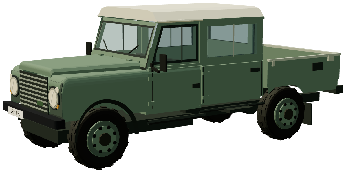 Defender 130 Hi-Cap — three-quarter view, registry 3D render