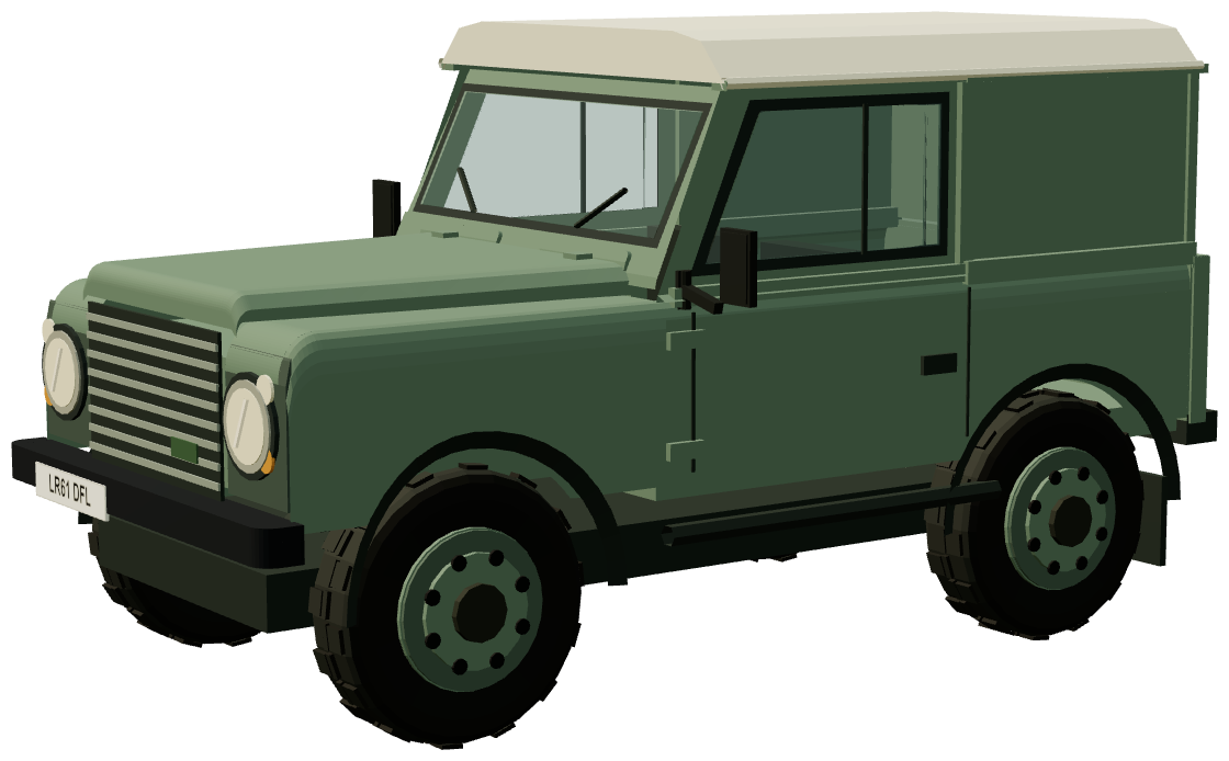 Defender 90 — three-quarter view, registry 3D render