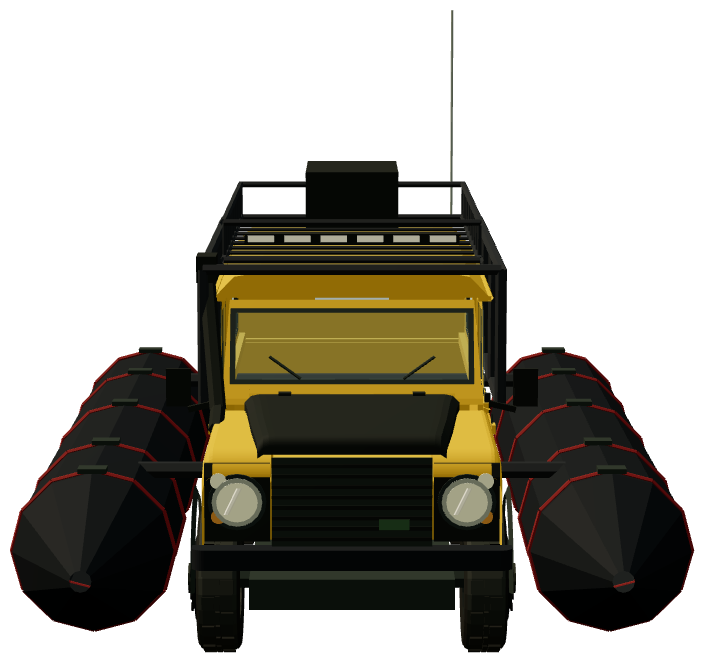 DefenderX Amphibious Defender 110 — front view, registry 3D render
