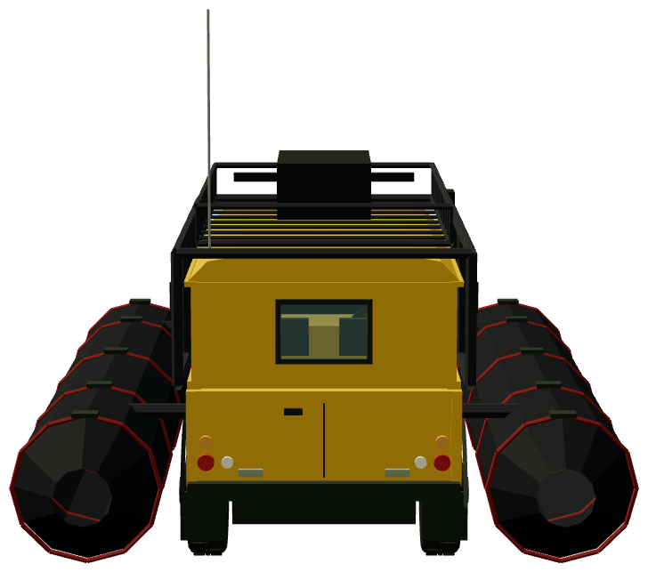 DefenderX Amphibious Defender 110 — rear view, registry 3D render