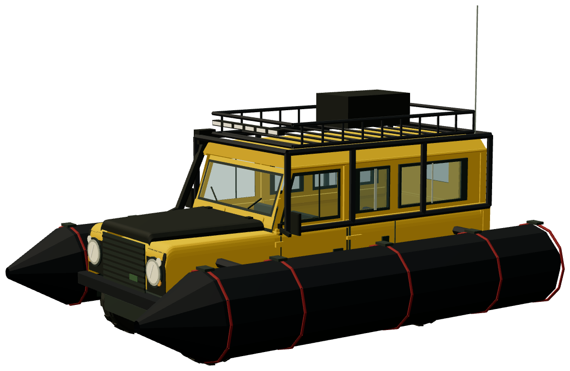 DefenderX Amphibious Defender 110 — three-quarter view, registry 3D render