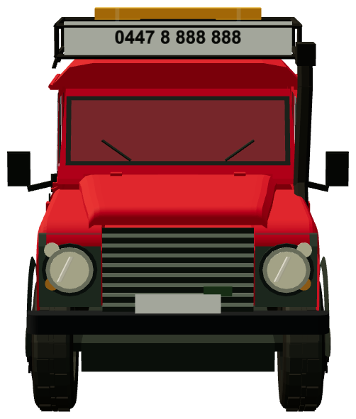 Dhaka 24 hrs Recovery Defender 110 Wrecker — front view, registry 3D render