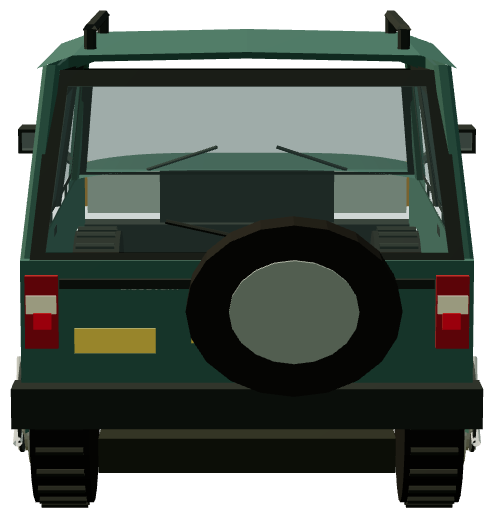 Discovery 1 — rear view, registry 3D render