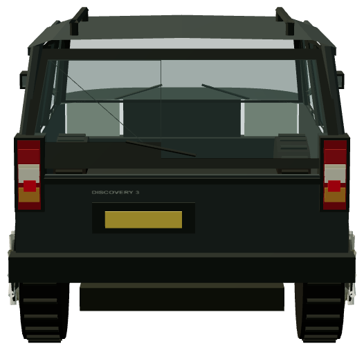 Discovery 3 — rear view, registry 3D render