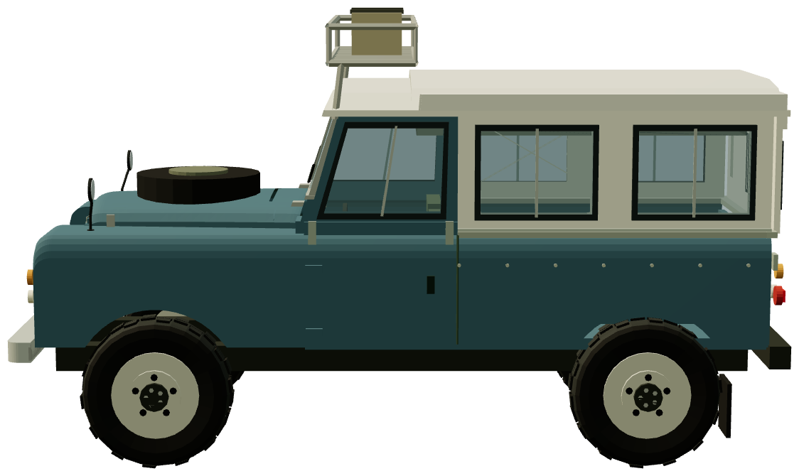 Series II 109 Dormobile — side view, registry 3D render