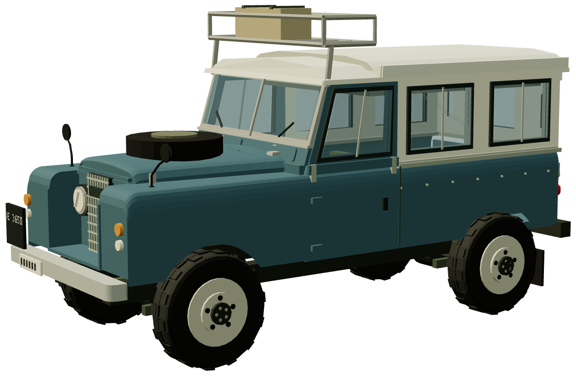 Series II 109 Dormobile — three-quarter view, registry 3D render