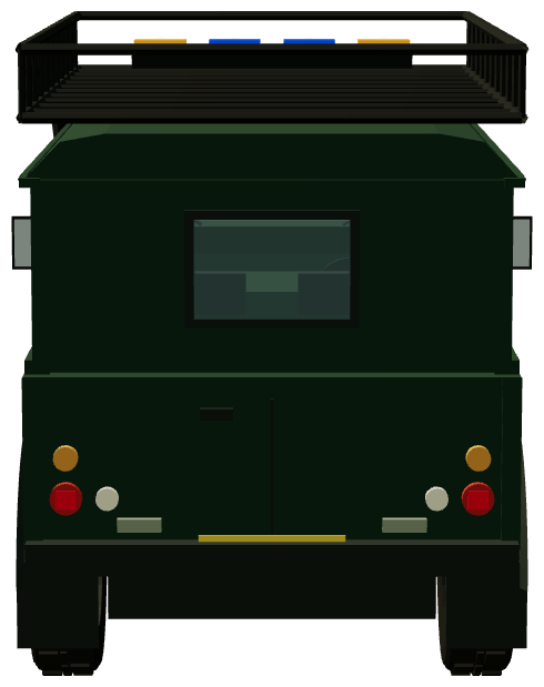 Dorset SAR Defender 110 — rear view, registry 3D render