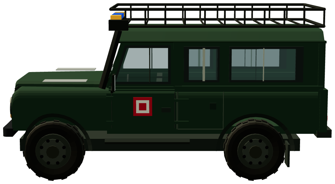 Dorset SAR Defender 110 — side view, registry 3D render