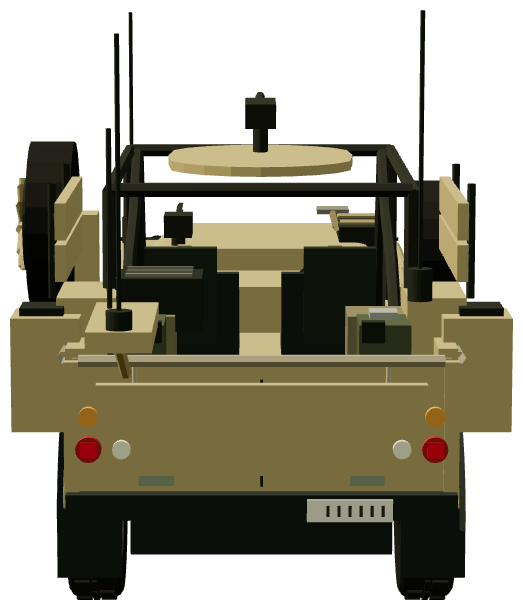 E-WMIK — rear view, registry 3D render