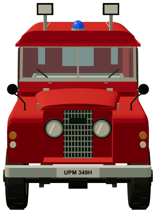 East Sussex Haywards Heath Light Rescue Tender — front view, registry 3D render