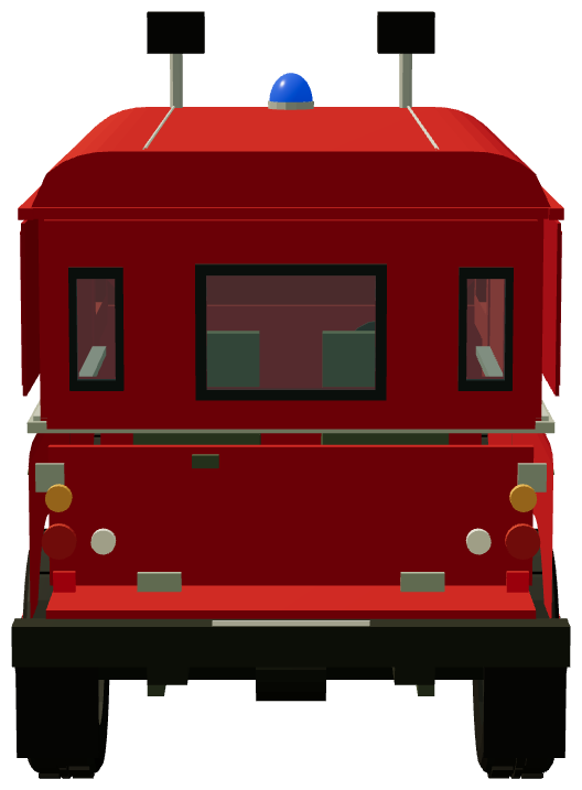 East Sussex Haywards Heath Light Rescue Tender — rear view, registry 3D render