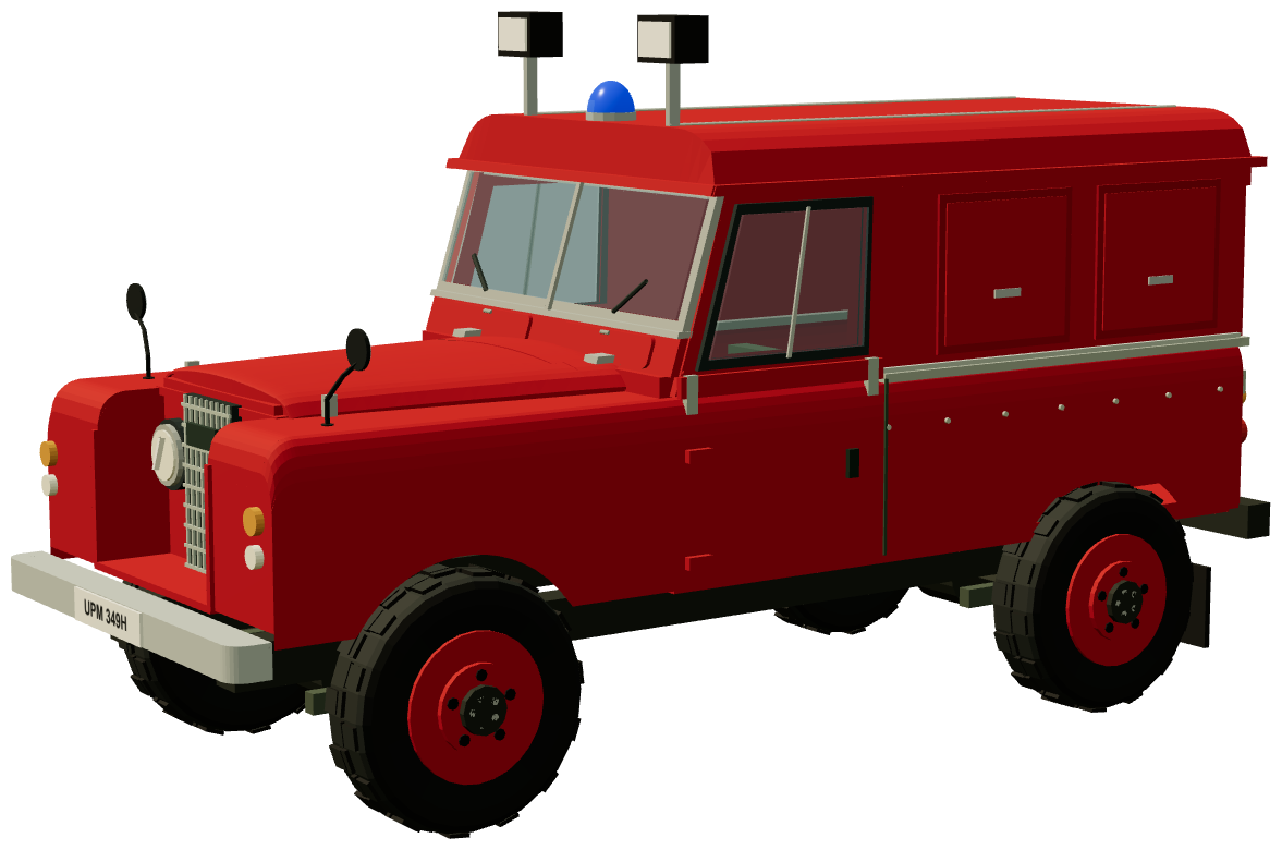 East Sussex Haywards Heath Light Rescue Tender — three-quarter view, registry 3D render