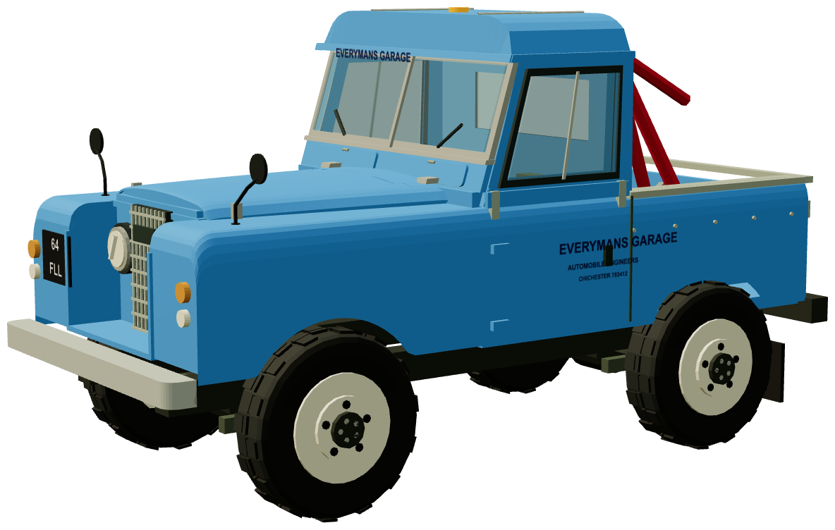 Everyman's Garage Goodwood Recovery Series II 88 — three-quarter view, registry 3D render