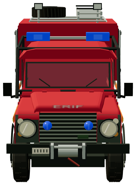 Falkland Islands Fire & Rescue — front view, registry 3D render