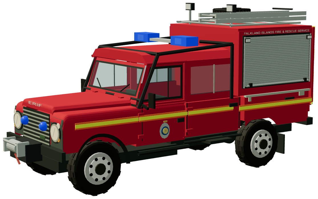 Falkland Islands Fire & Rescue — three-quarter view, registry 3D render